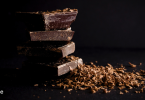 Stacked bites of viral fix dessert chocolate bar