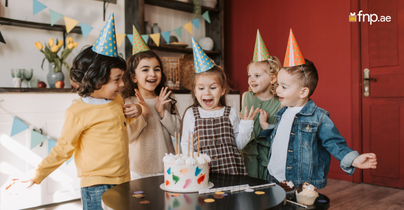 Kids enjoying birthday celebration & Cake Cutting