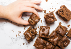 Crumbled Chocolate Cake on table