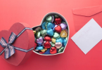 Heart Shape chocolate box with wish card