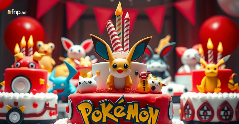 Grand Pokemon Character cake with complementary Decoration for Bday