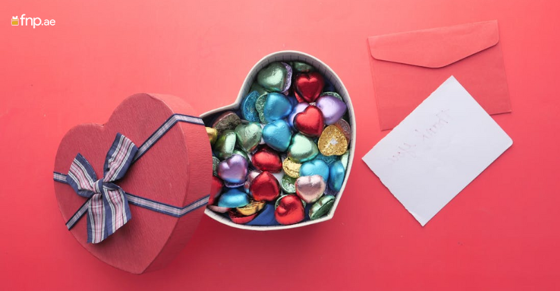 Heart Shape chocolate box with wish card