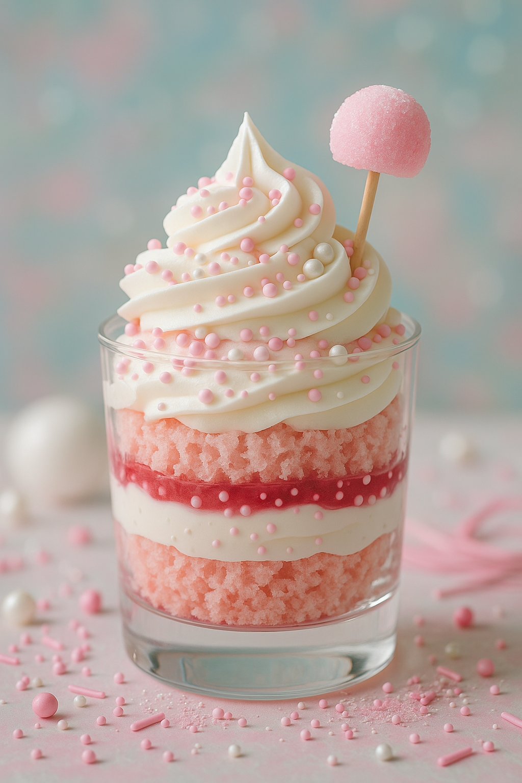 Pink Colour Cupcake Parfaits