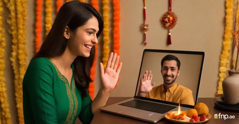 Brother and Sister meeting for Virtual Rakhi