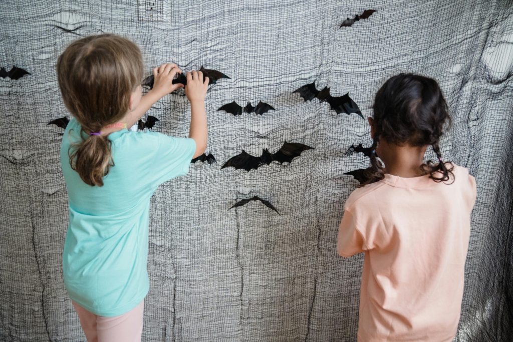 Kids trying to solve puzzle