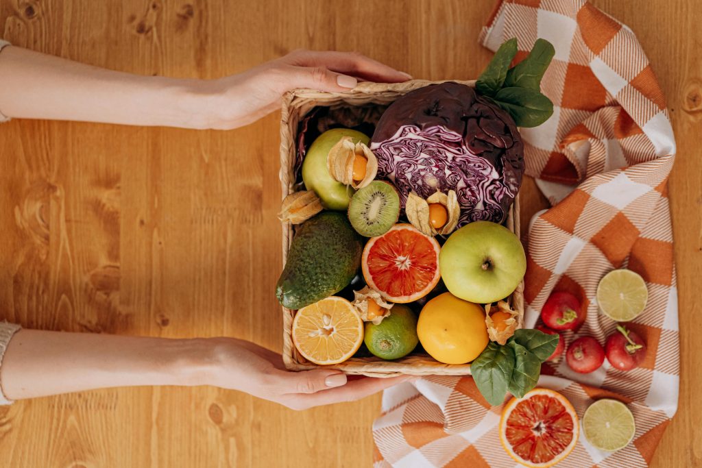 Fruit Basket with different types of fruit