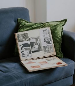 A collage of old photographs of a Family