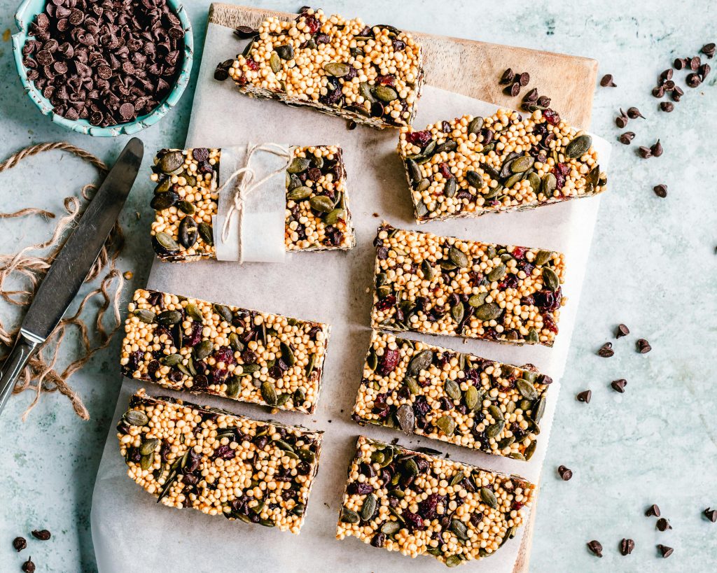 Cookies with healthy seeds wrapped over it