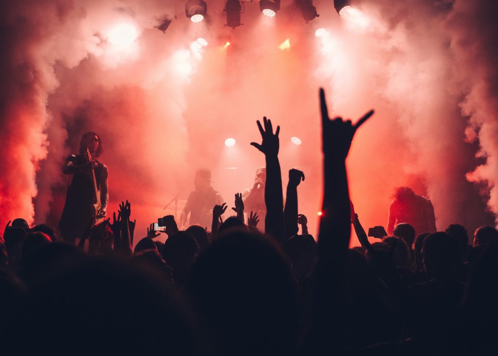 People enjoying live concerts