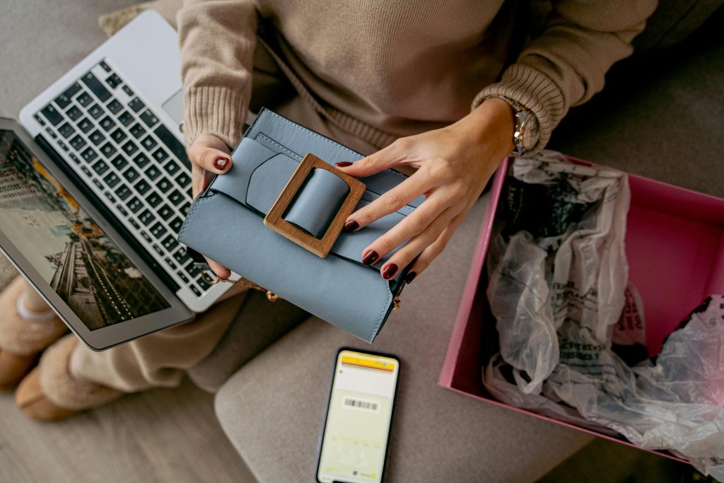 A women unboxing a corporate gift that she has received