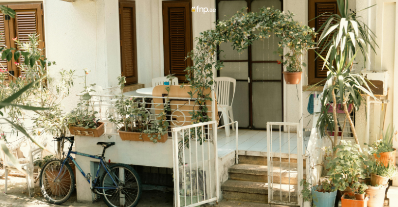 Beautiful Plant arranged elegantly in front entrance of the home