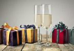 Corporate Gift Boxes in different colour wrapping and ribbons
