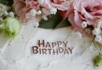 Close Up Shot of Happy Birthday Cake