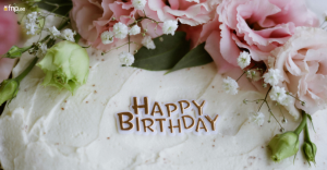 Close Up Shot of Happy Birthday Cake