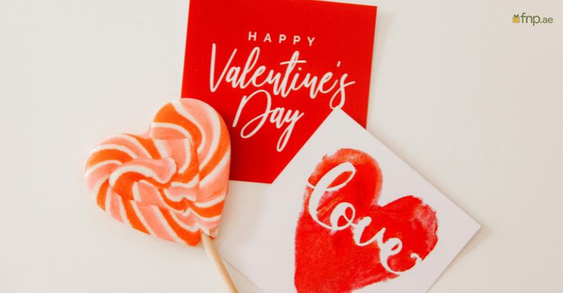 Valentine's Day Banner with candy
