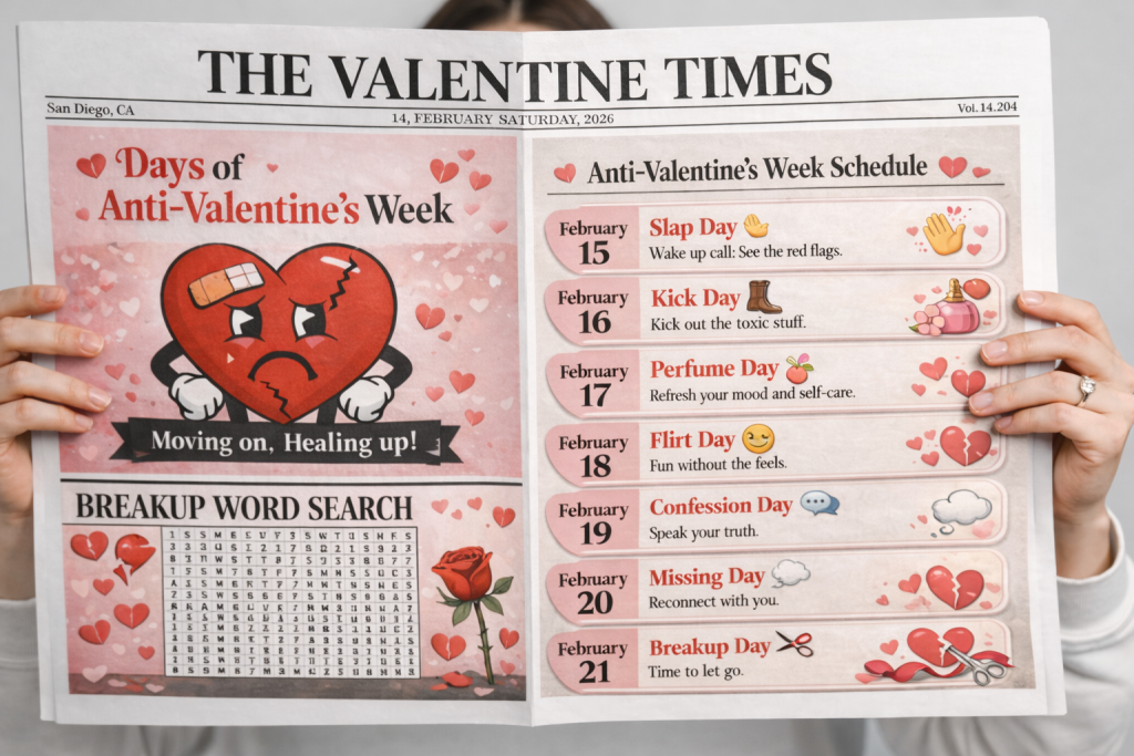 Anti-Valentine’s Week days with dates and meanings