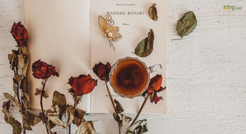 Preserved Roses kept on inside opened book