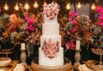 Designer Cake Decorated with Flowers