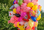 Different size and shape balloons for kids birthday party