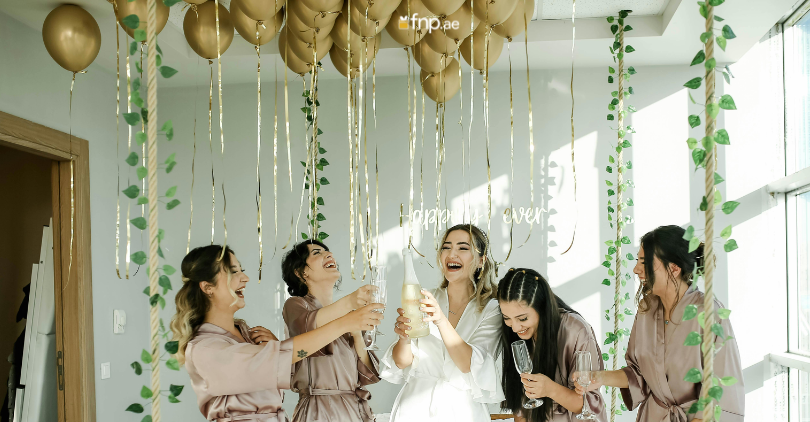 People Looking at ceiling Balloon Decoration