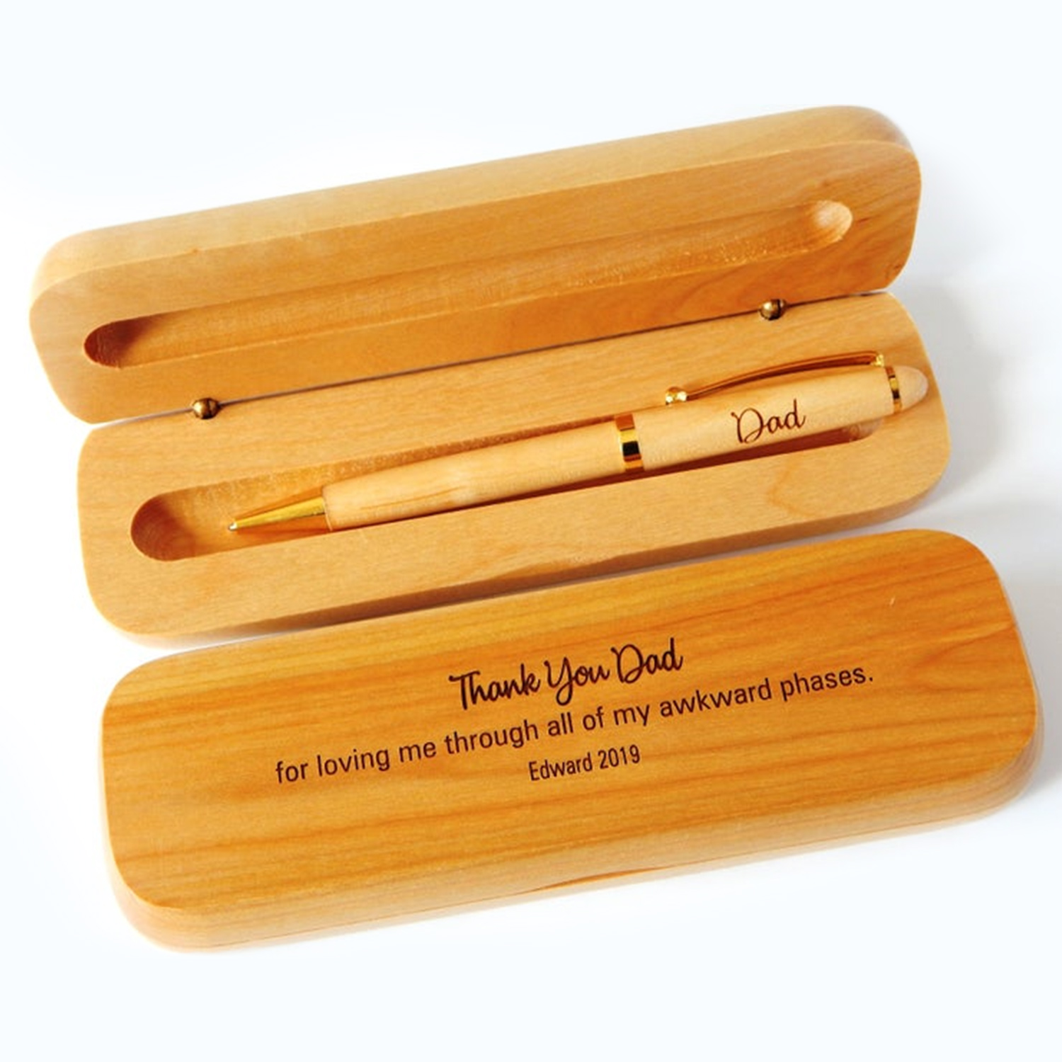 Personalised Engraved Wooden Pen For Dad