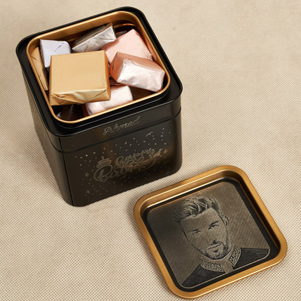 chocolate box with customized name and image