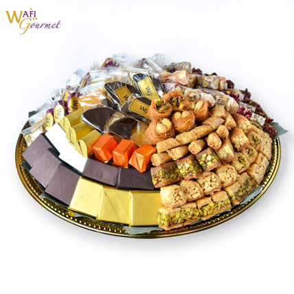 Sweets and Chocolates in a Tray By Wafi