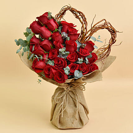 Heart and Roses Bouquet: Bouquet of Roses