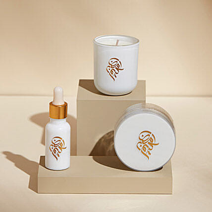 Ramadan Candle Gift Set Beige: Candles