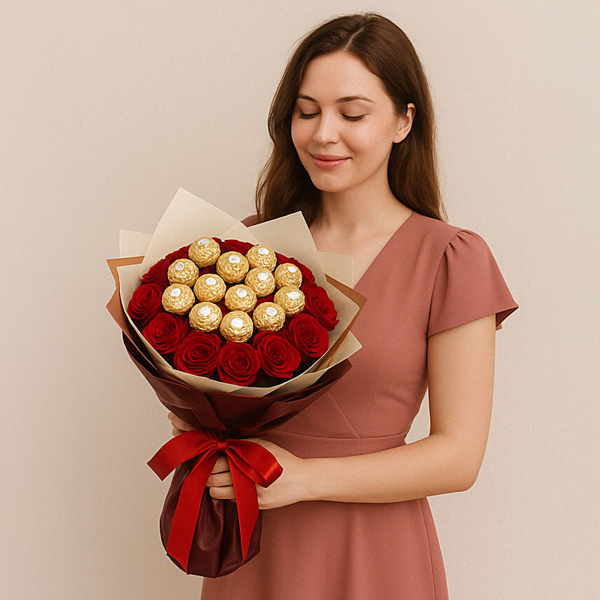 Flower Flower Bouquet Chocolate Bouquet Roses Chocolates Flowers