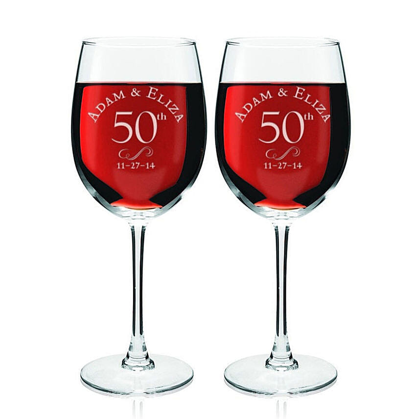 Special Engraved Glasses Set of Two: Personalized Gifts