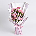 Purple and Pink Spray Rose Bunch