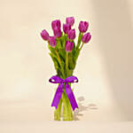 Purple Tulip Arrangement Mothers Day Gifts Mother Day Mom's Gift
