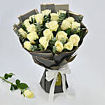 Serene 20 White Roses Bouquet