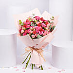 Blushing Pink Spray Roses With Chocolates