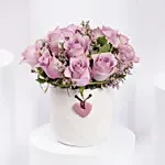 Vase Of Royal Purple Roses