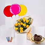 Cake Chocolate Cake Roses Combo Flower and Cake Flowers