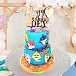Baby Shark Theme Cake 12 Portions Vanilla