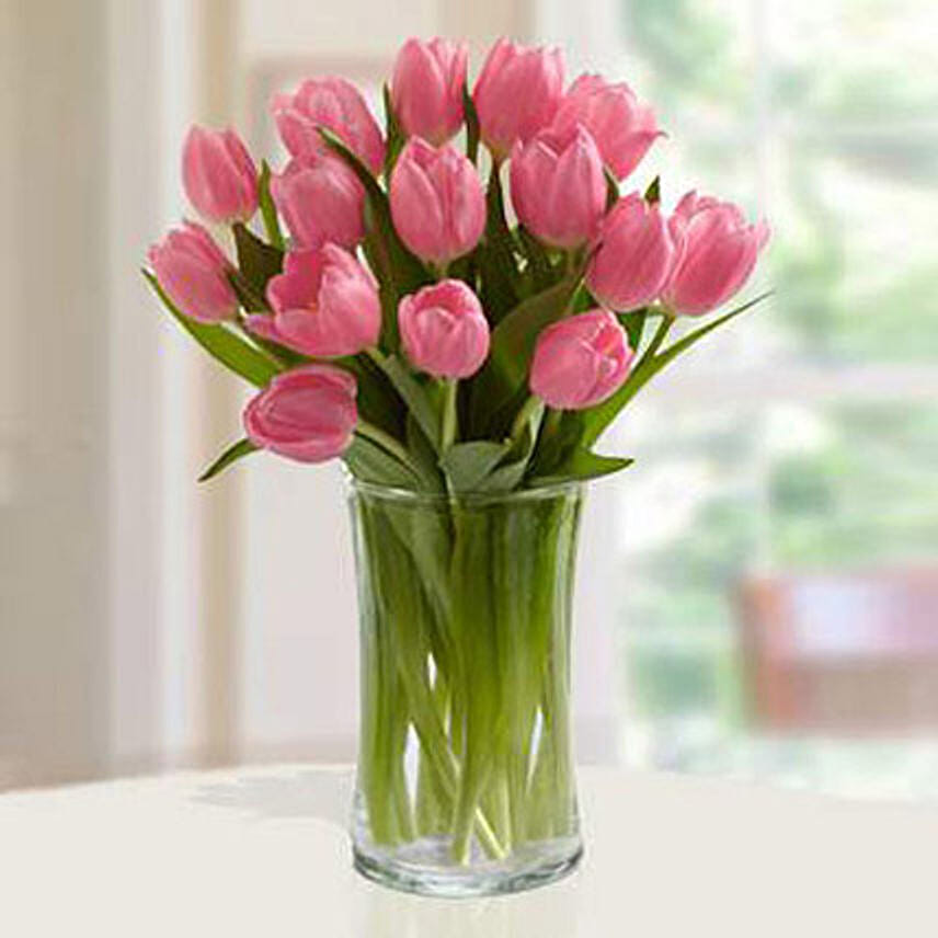 Pink Tulips Arrangement EG: 