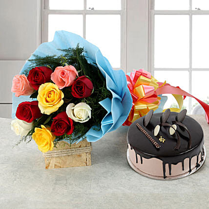 Rose Repose Combo Eggless: Send Gift Combos to India