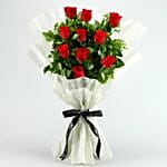 Elegant Vibe Red Roses Bouquet