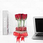 Grateful For You Roses in jar Arrangement