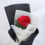 Love Red Rose Bouquet N Truffle Cake