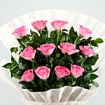 Sweet Memories Pink Roses Bouquet Chocolate Cake