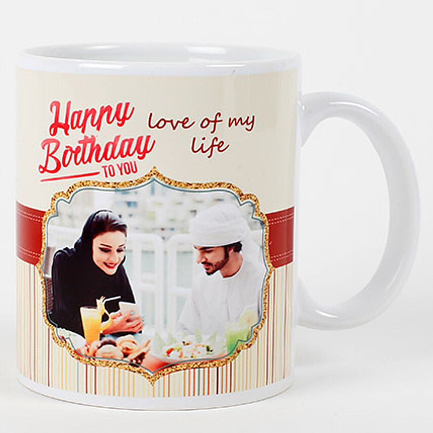 Romantic Birthday Personalized Mug: Send Birthday Gifts to Kuwait
