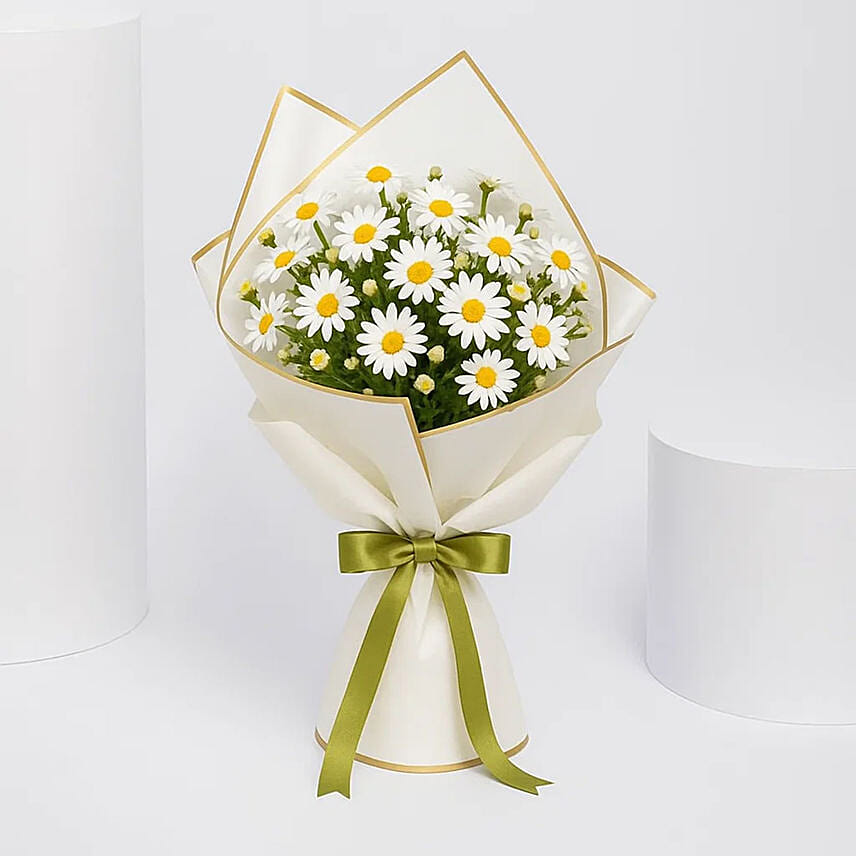April Birthday Daisy Bouquet: باقات زهرة الأقحوان 