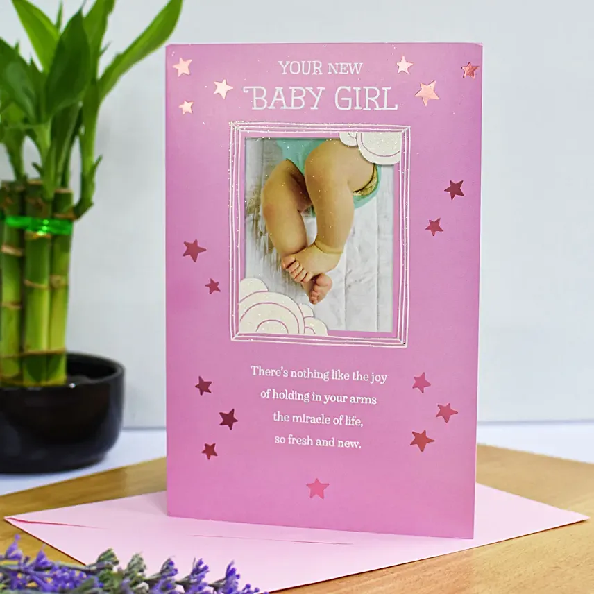 Baby Girl Greeting Card: 