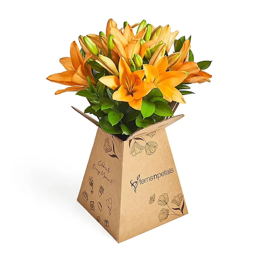 Beauty Of Dusk: Orange Flower Bouquets