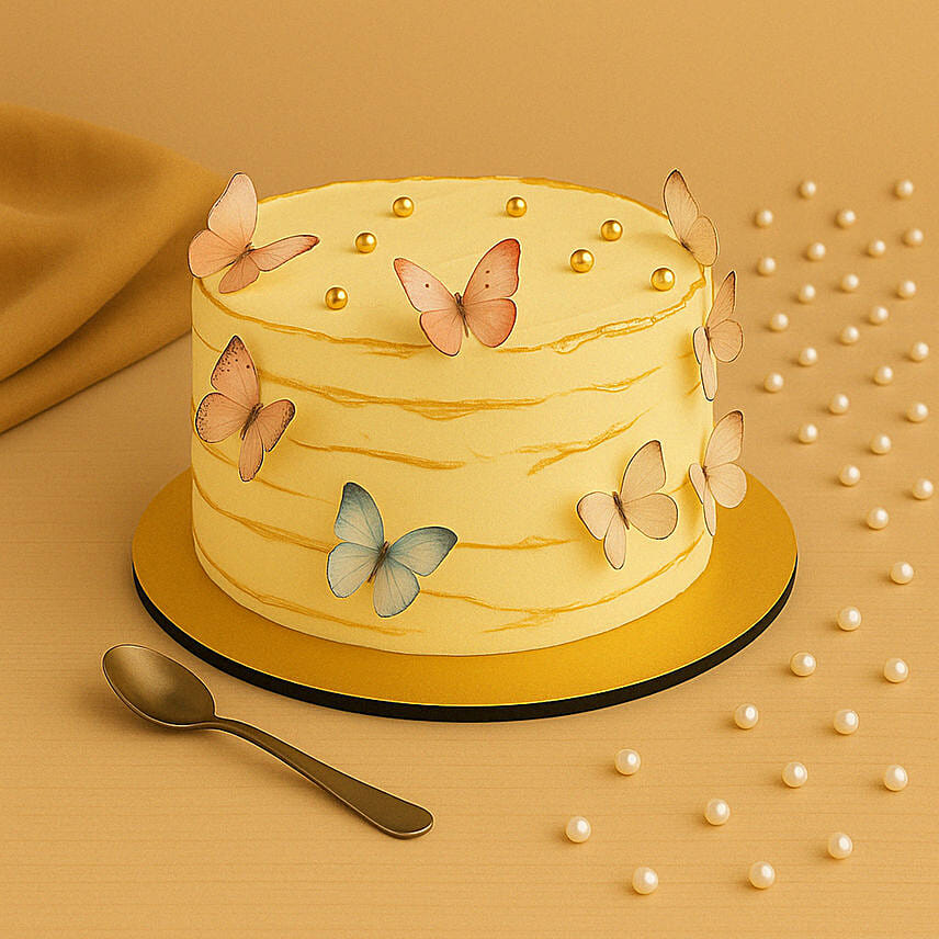 Best Wishes Butterfly Cake: Wedding Cakes