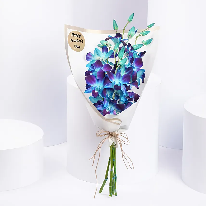 Blue Orchid Bouquet for Teachers: Orchid Flower Bouquets